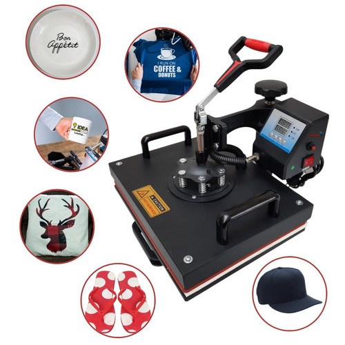 Imagem Prensa Térmica Sublimação 8x1 Caneca Camiseta Boné Chinelo Prato Copo Transfer Importway Iwpts-81 Voltagem 220v