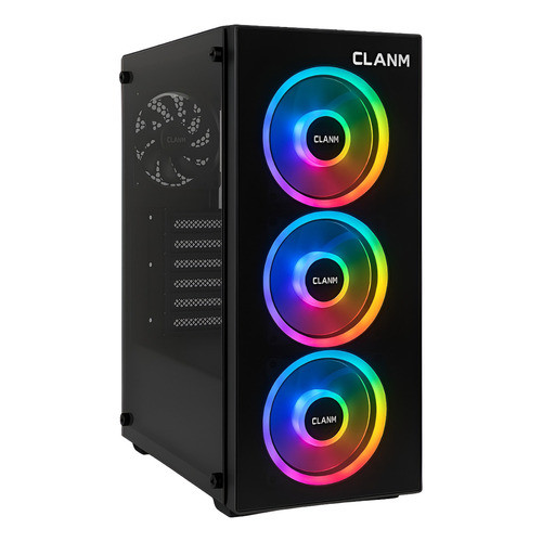 Gabinete Pc Gamer Led Vidro 3fans Rgb Temp. Frontal & Lat
