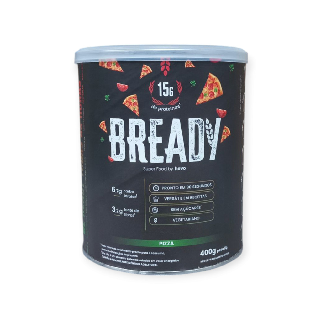 Bready 2.0 Sabor Pizza Mistura Proteica Sem Gluten 400g em Oferta na Shopee
