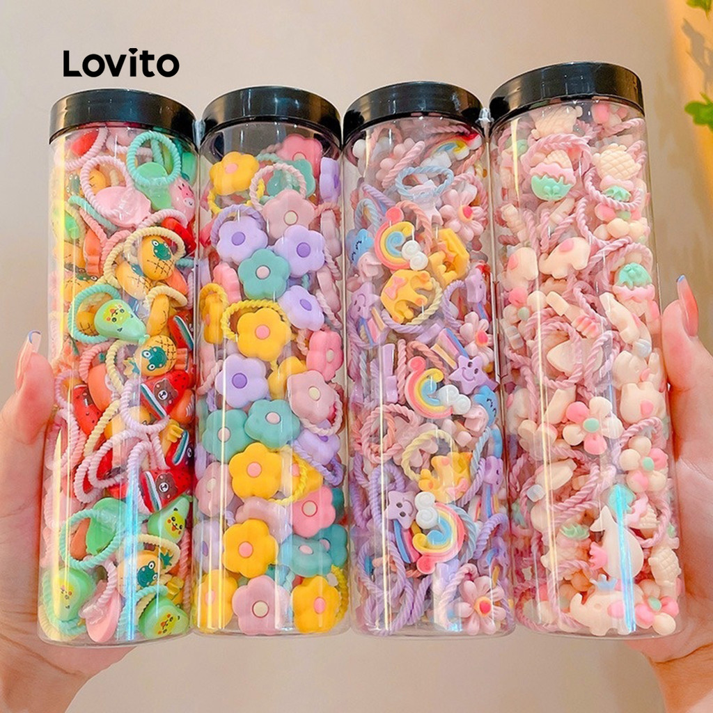 Lovito Grampos De Cabelo Coloridos Macaron Fofos E De Frutas E Vegetais Para Bebês E Crianças LCS099114 em Oferta na Shopee