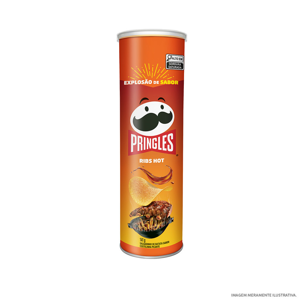 Pringles Ribs Hot Salgadinho Batata Frita 141g