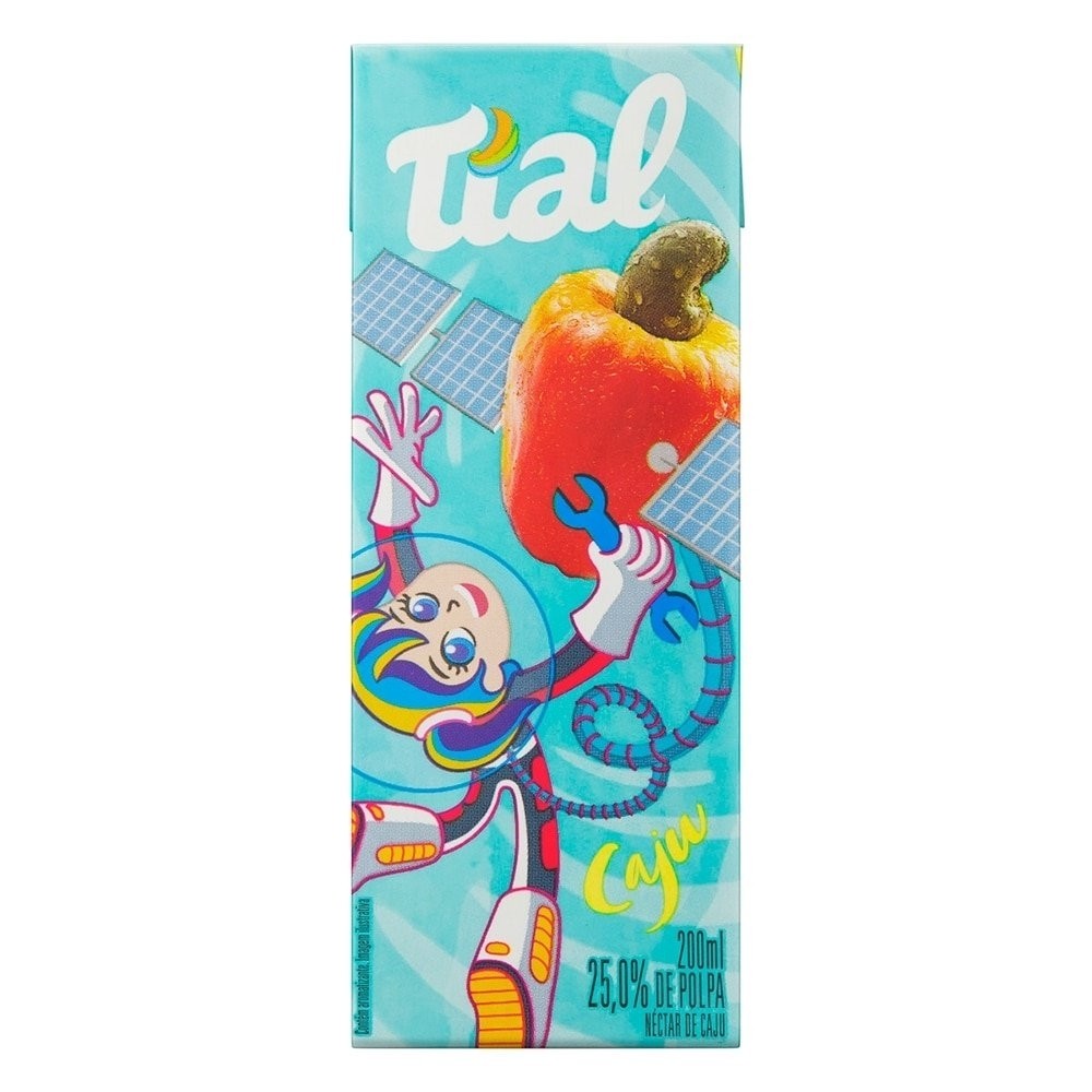 Suco Tial Kids Néctar Caju 200ml - Embalagem com 24 Unidades