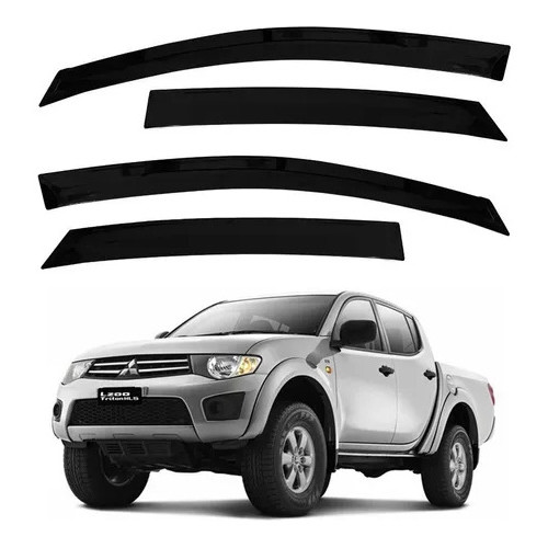 Calha De Chuva Fumê L200 Triton 2007 A 2015 4 Portas Promoção Ecoflex em Oferta na Shopee