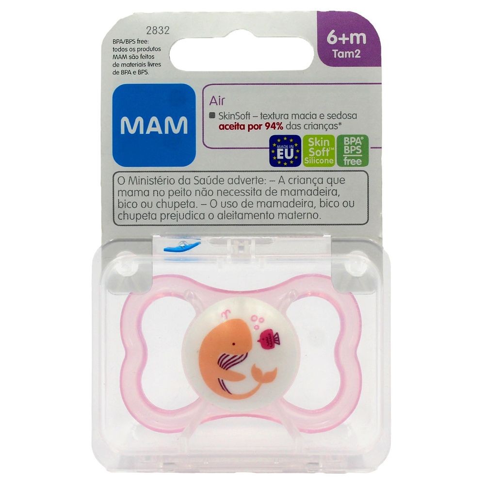 Chupeta Mam Air 6+ Rosa Air