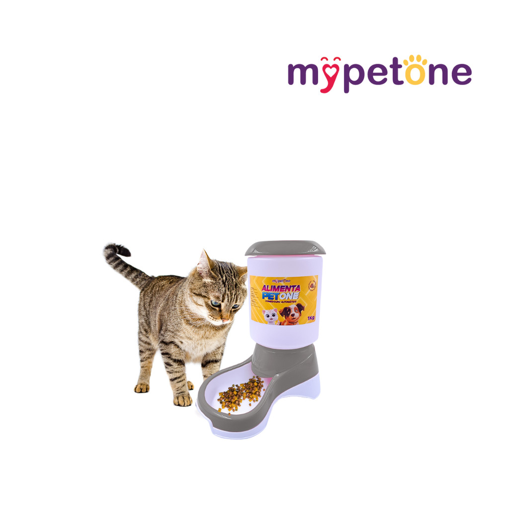 Detalhes do Kit 2 Comedouro Automático Alimenta Pet One - Nude