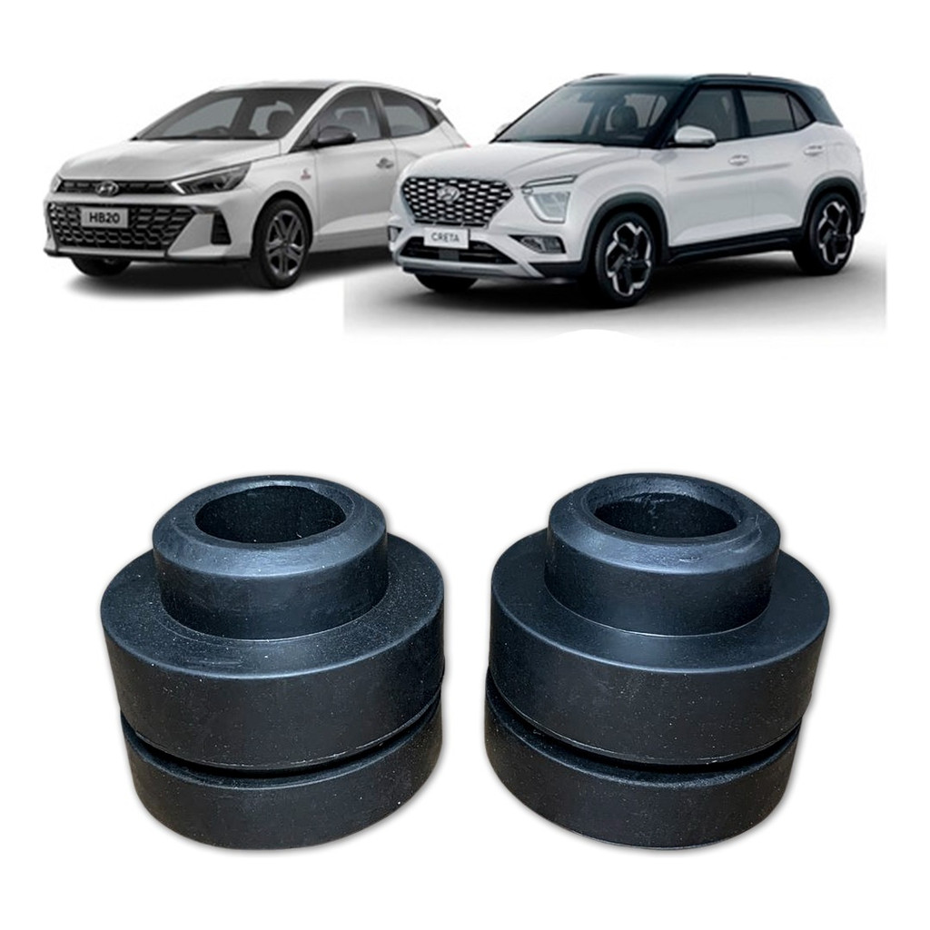 HB20 Creta Kit Calço Mola Traseiro + Complementar Elevar 5cm