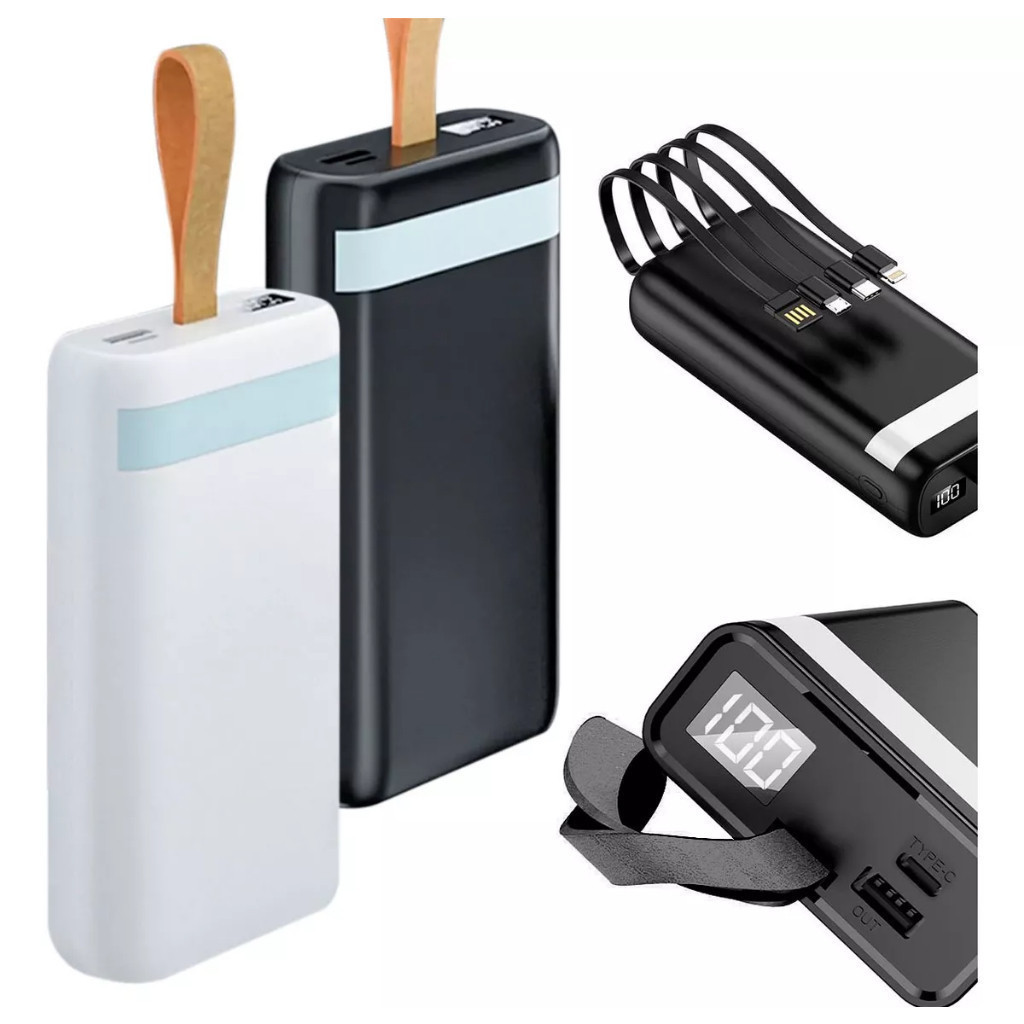 Power Bank Universal de 20.000mAh Carregador Portátil para Android e iOS, Inclui Lanterna ...