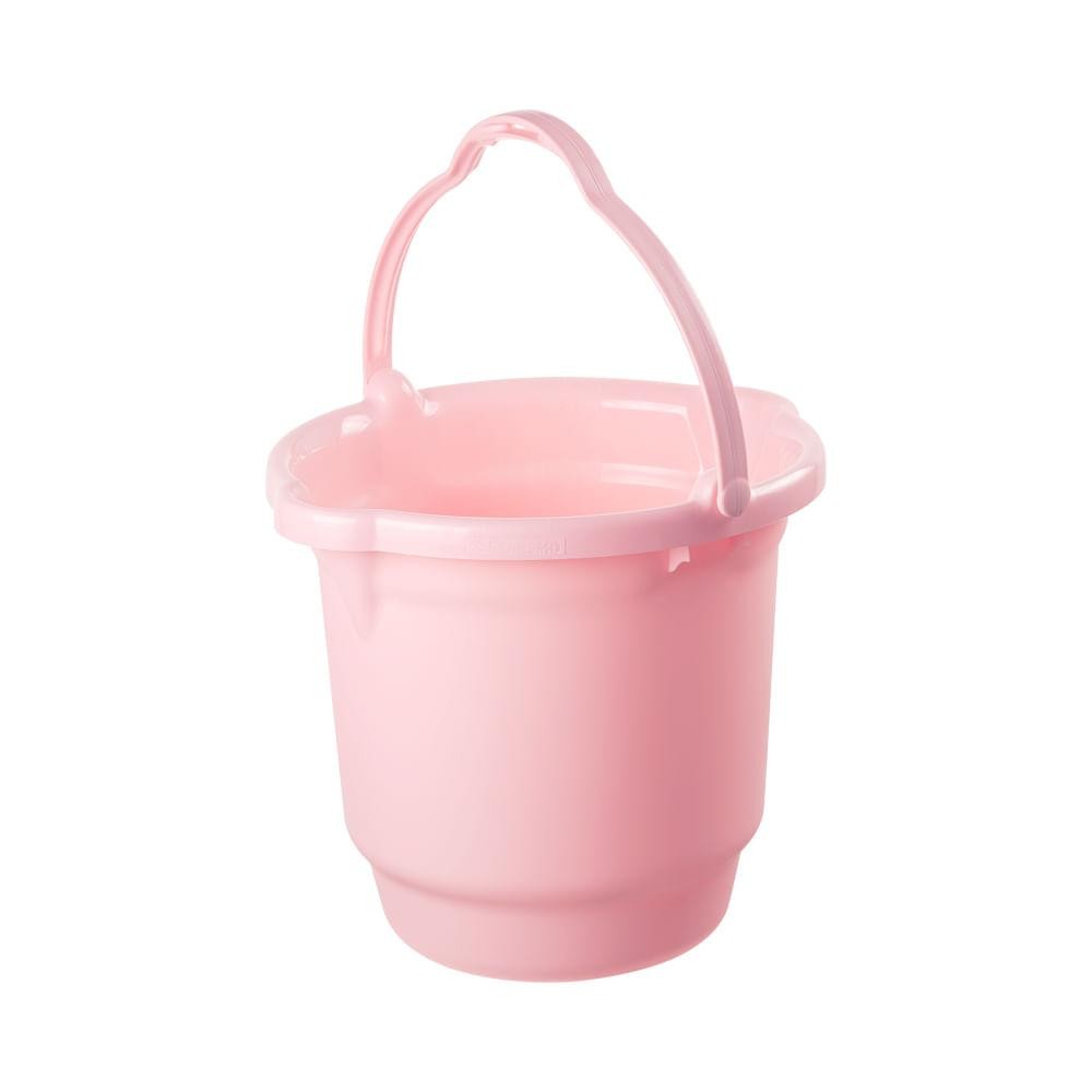 Balde Plástico Rosa Baby Sanremo 8,5L em Oferta na Shopee