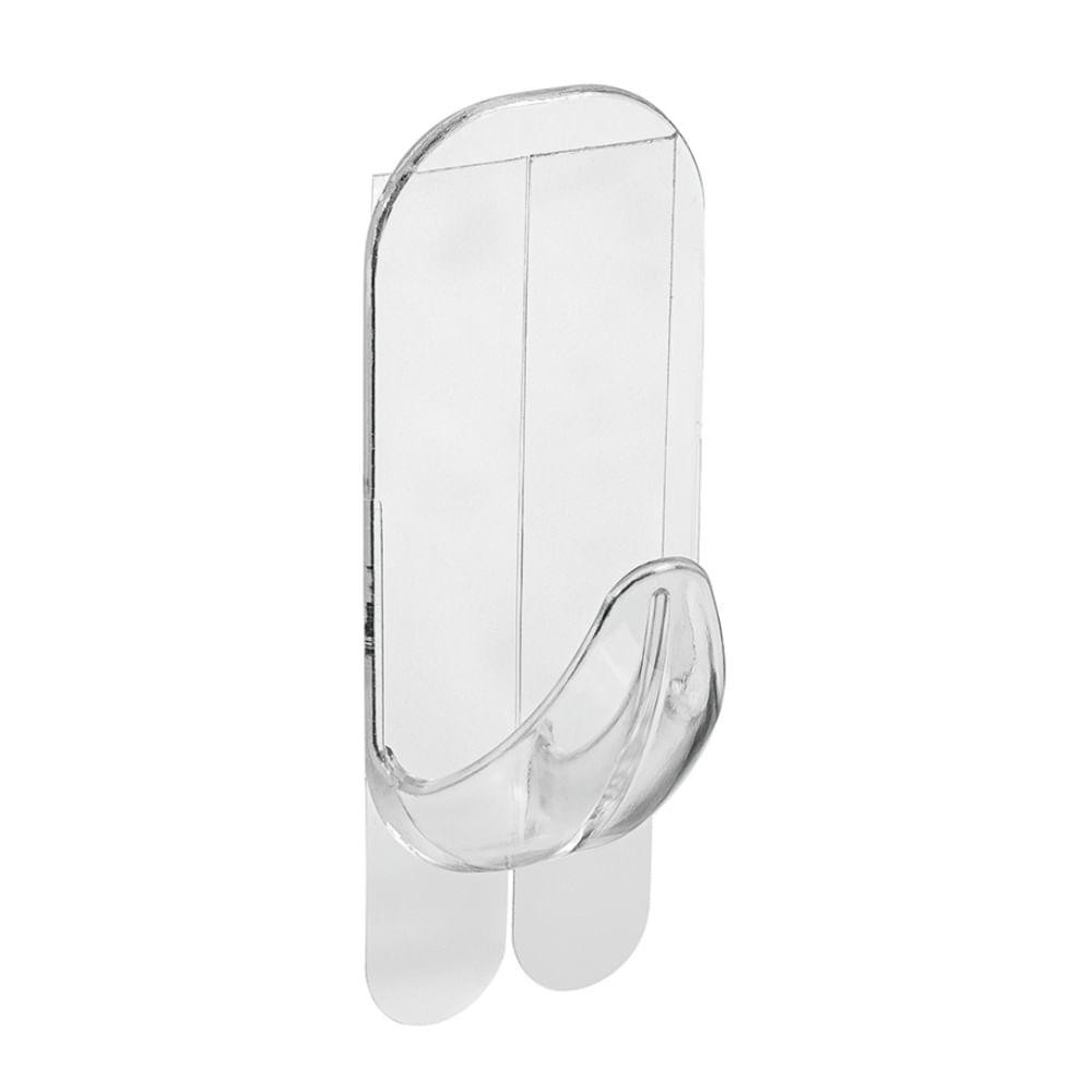 Gancho Adesivo Plástico Retangular Grande Cristal Aplik Ordene 1 Peça - Home & Living