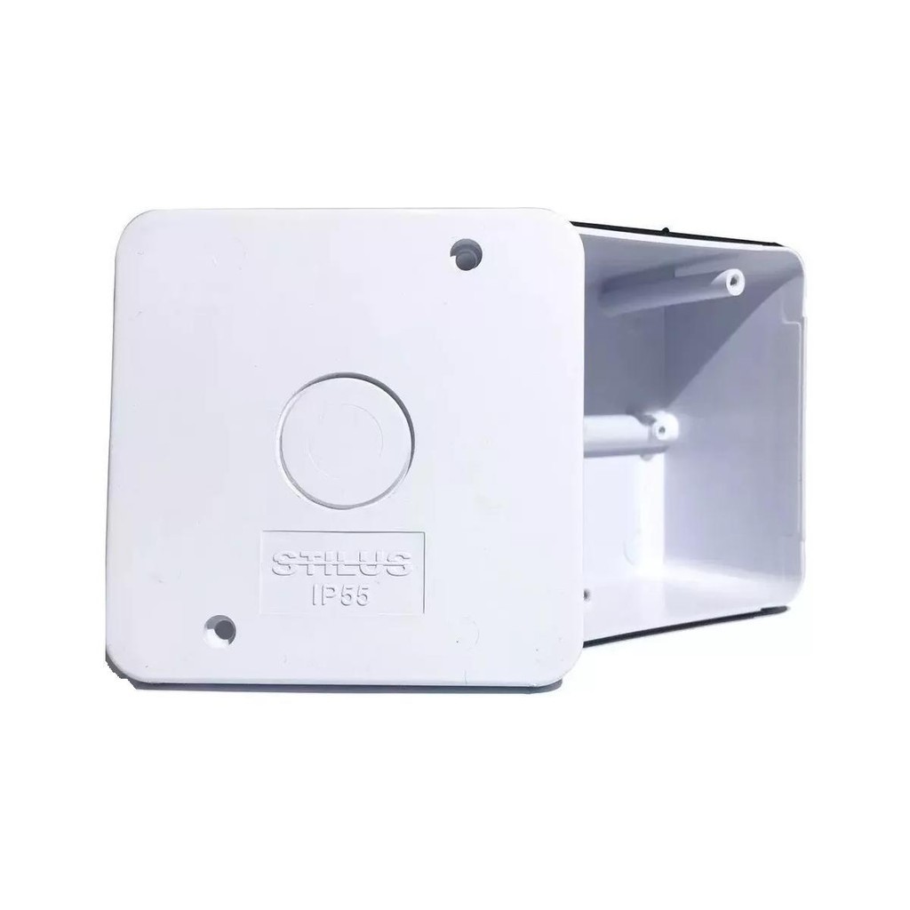 Caixa Sobrepor Stilus CFTV Branca 8,5 cm Hermética