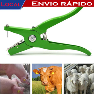 alicate etiqueta de orelha animais de pecuária perfurador,para cabra,ovelha,gado,porco,material de liga de alumínio em Oferta na Shopee