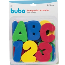 Brinquedo Educativo de Banho 26 Letras 10 Números 10738 Buba