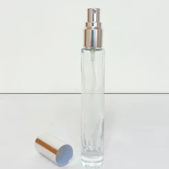 Frasco de Vidro Redondo com Tampa Spray Prata - 10ml - 1 unidade - Rizzo