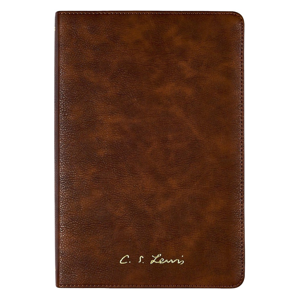 Bíblia C. S. Lewis | NVI | Leitura Perfeita | Letra Normal | Couro-Soft Marrom em Oferta na Shopee