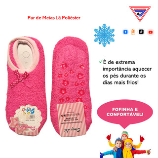 Meia Cano Curto de Lã Estática Unissex | Conforto Térmico Tamanho Único Estica até 46  Custo-Benefício Incrível