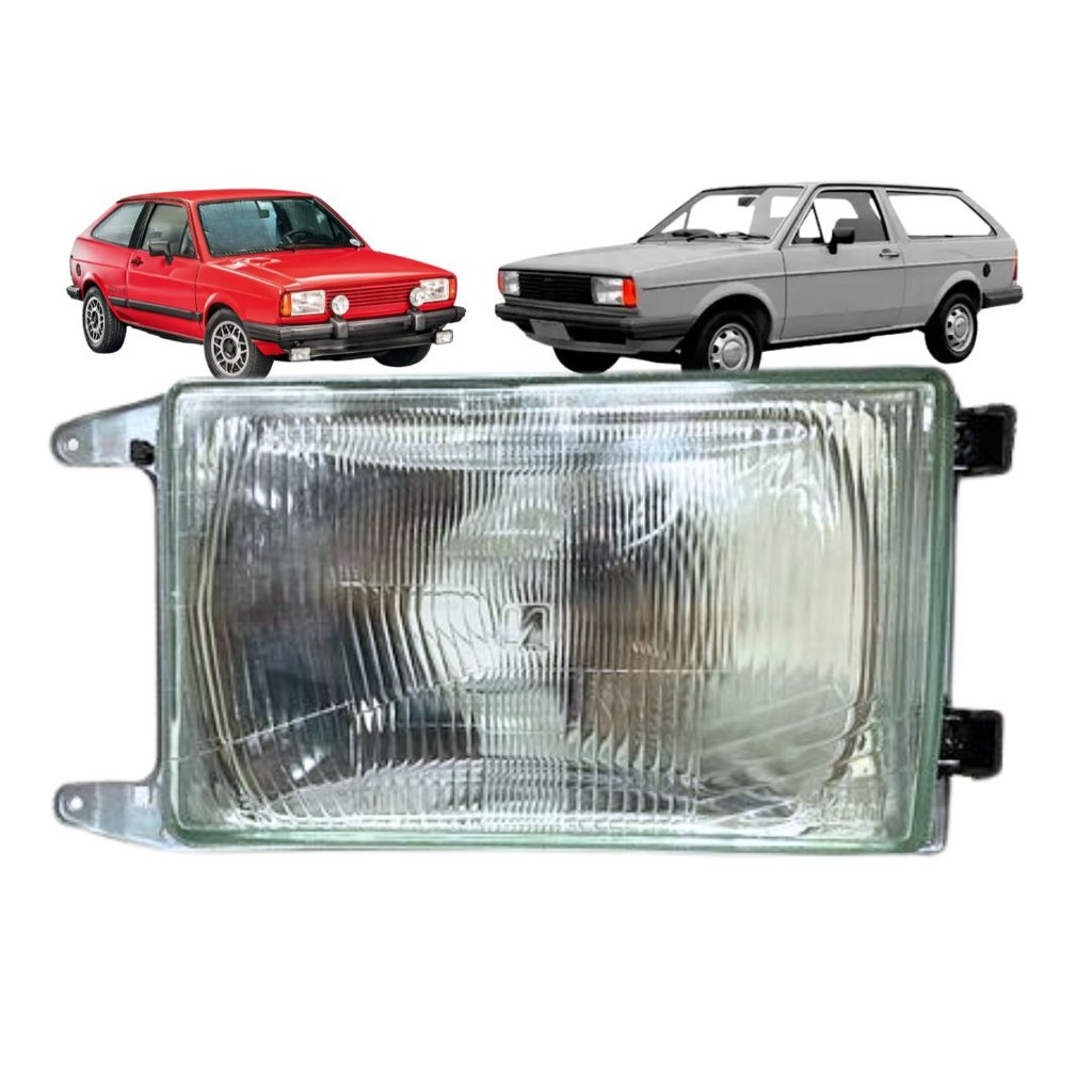 Farol Dianteiro Principal Para Volkswagen Gol Parati 1985 a 1986 Lado Direito Nino 30794100210