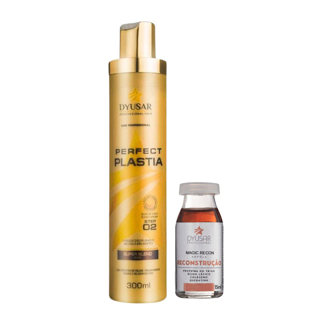 Escova Progressiva de 300ml e Ampola Reconstrução 15 ml