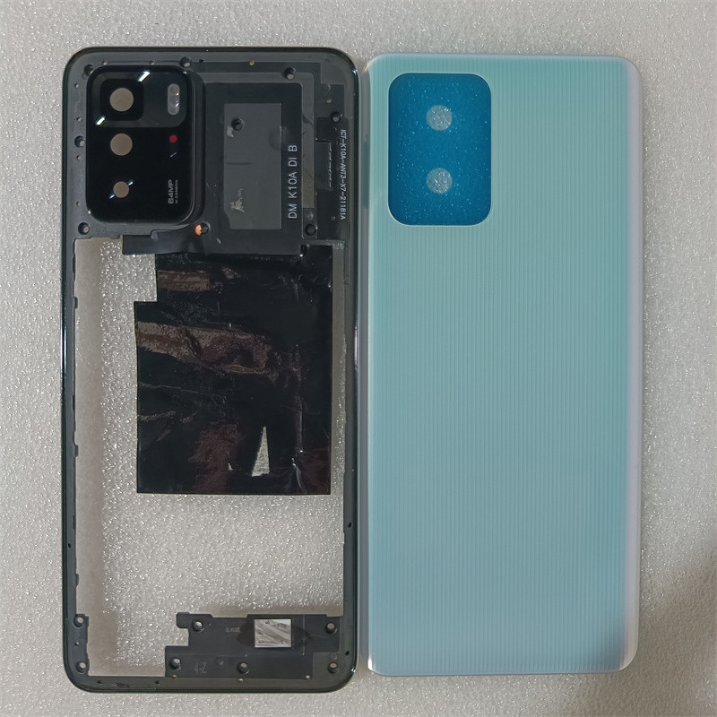 Capa Completa Para Xiaomi POCO X3 GT , Moldura Intermediária + Tampa Traseira Da Bateria , Porta Com Lente Câmera , Subs