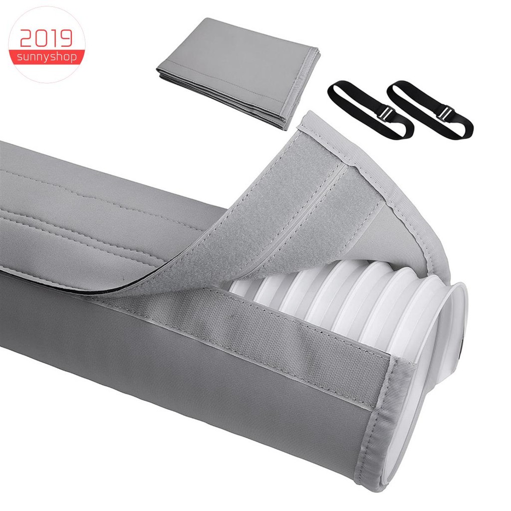 Capa De Mangueira De Ar Condicionado Envolve Cobertura De Ventilação De Duto AC Poliéster 150x54cm Para Portátil 5 Poleg