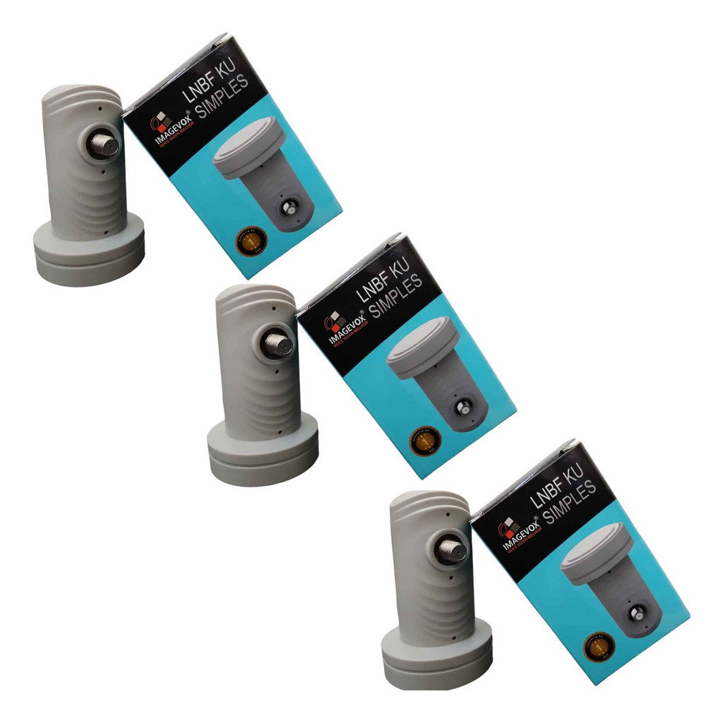 Kit 3 Lnb Simples Banda Ku Universal Lnbf 1 Saída Full Hd