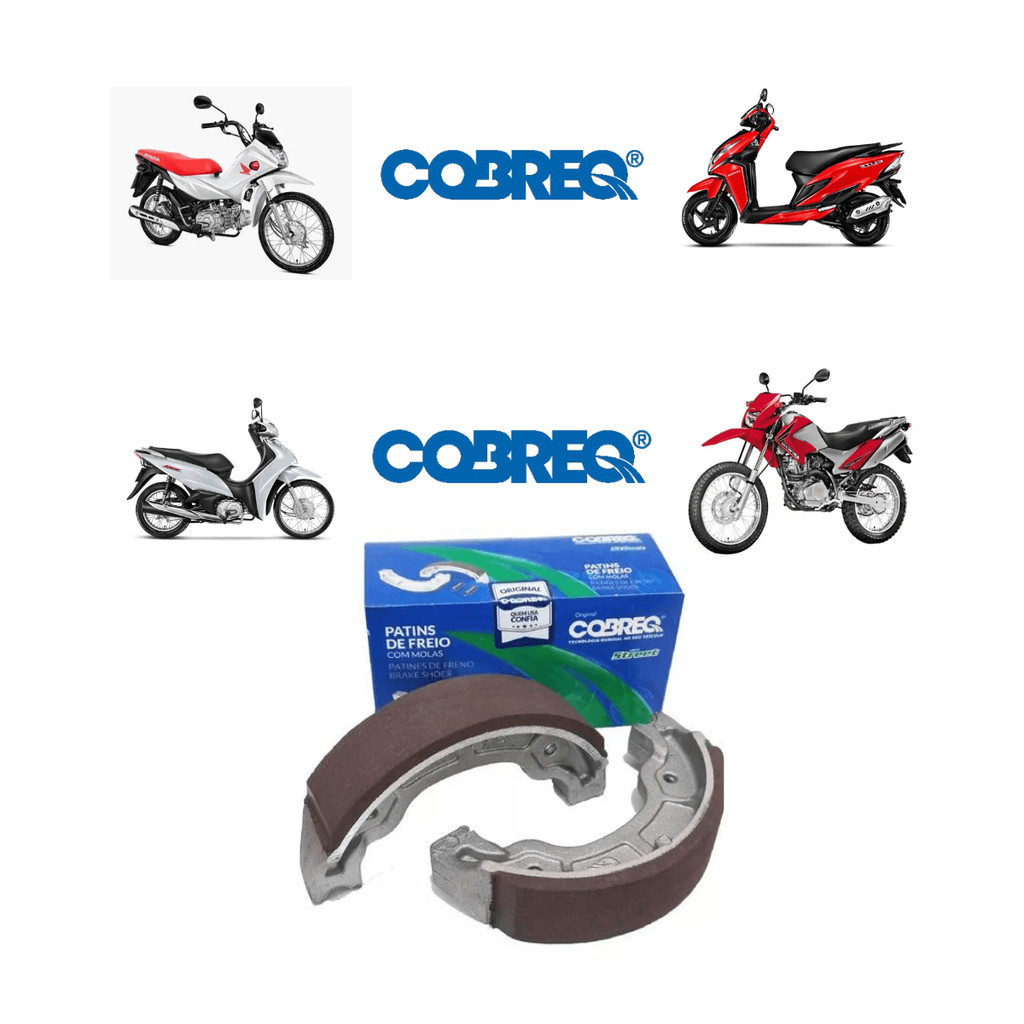 Lona de Freio Traseira para Honda Biz 100/125 e NXR 150/160 Bros ESD - 0320-CP Cobreq
