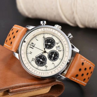 Relógio multifuncional de seis mãos com cinto Casual cronógrafo relógio de pulso de quartzo relógio Casual masculino em Oferta na Shopee