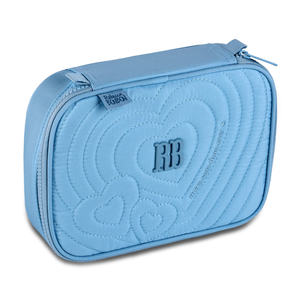 Estojo Infantil Com 01 Bolso Feminino Rebecca Bonbon Coraçâo - Clio Style COR:AZUL em Oferta na Shopee