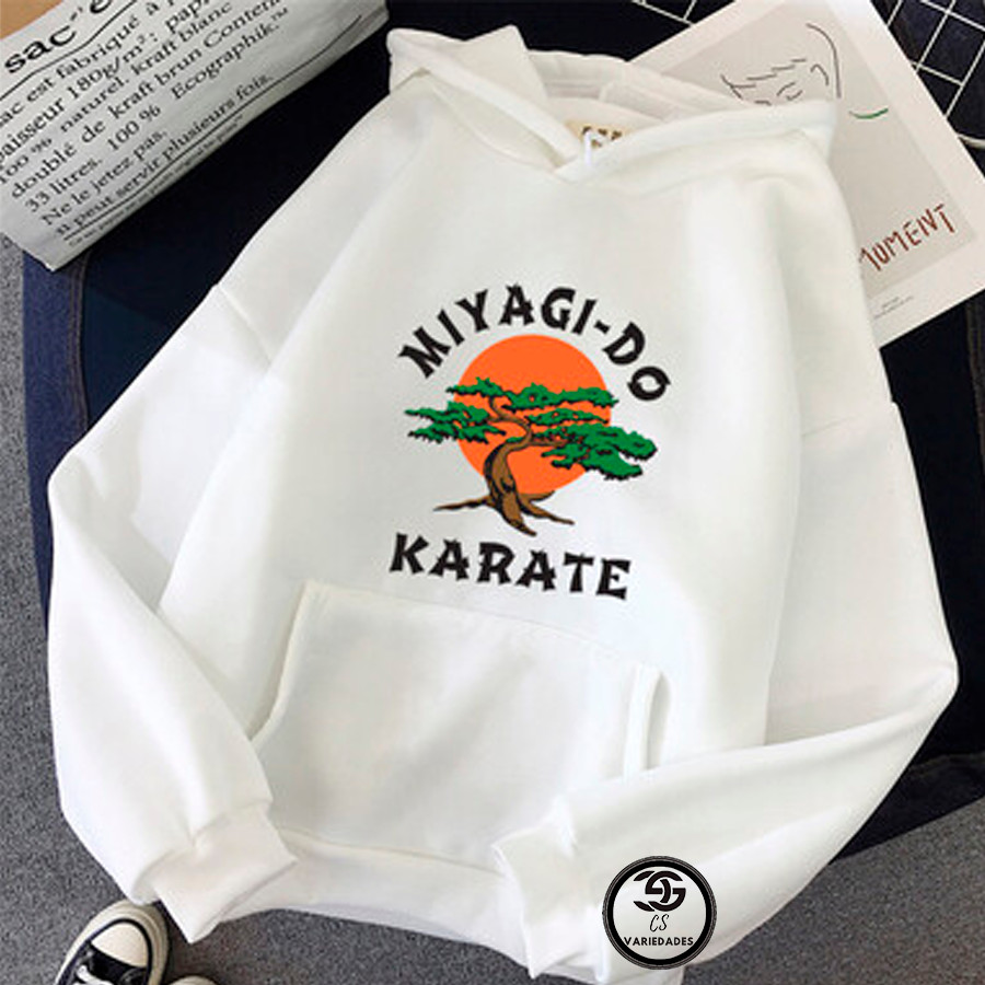 Moletom Canguru Miyagi do Karate estampado Desenho Filme Unissex Blusa de frio Com Bolso e Capuz Flanelado