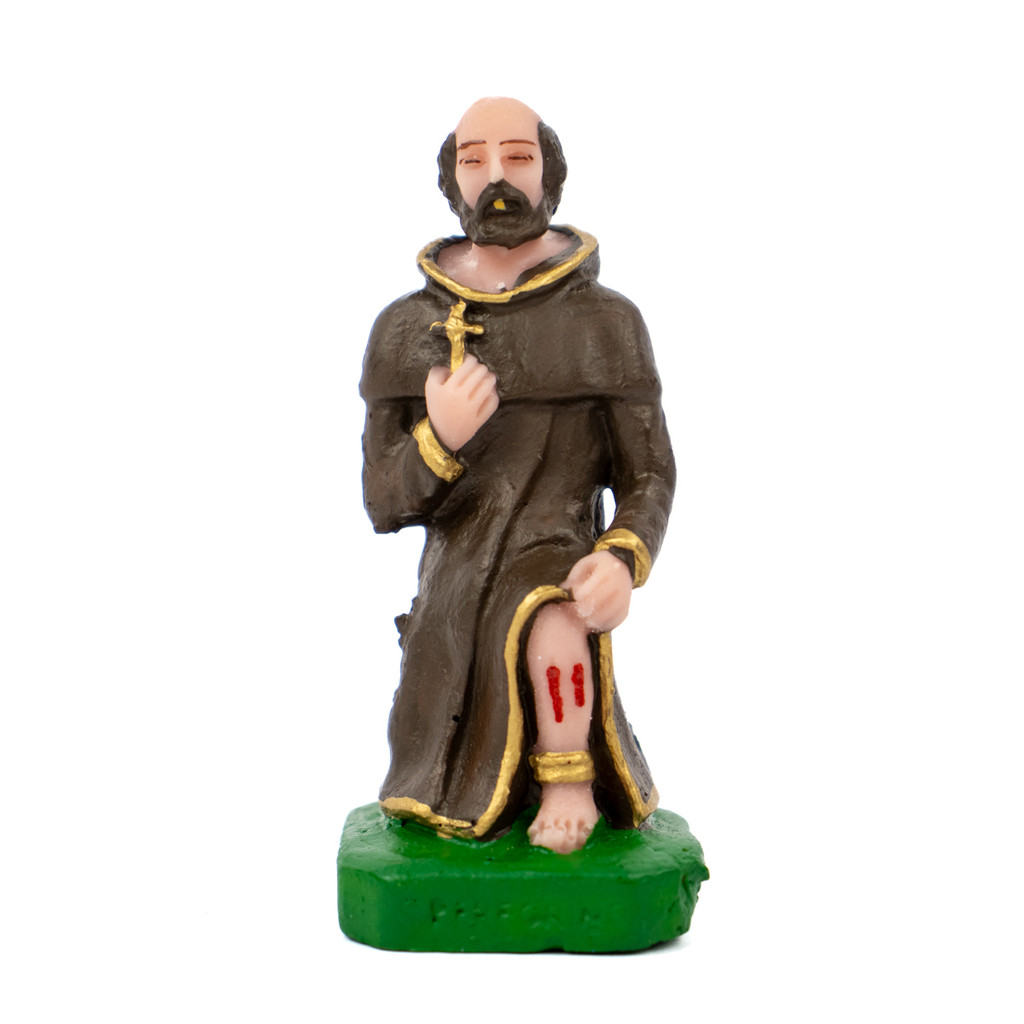 Escultura Católica São Peregrino 7,50 cm em Resina Pintado a Mão em Oferta na Shopee
