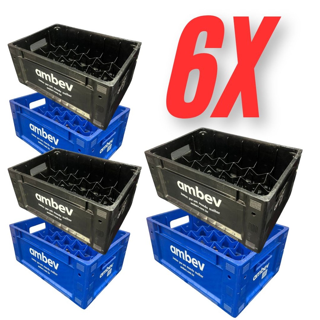 kit 6 Engradado cerveja 300ml ambev NOVO