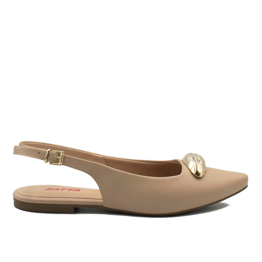Sapatilha Slingback Bico Fino Detalhe Olivia - Women Shoes