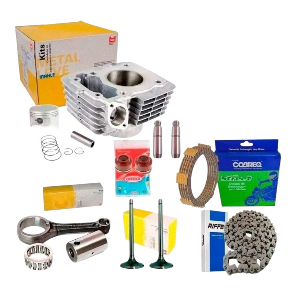 Kit Motor Bros 150 Biela Valvulas Corrente Discos Embreagem
