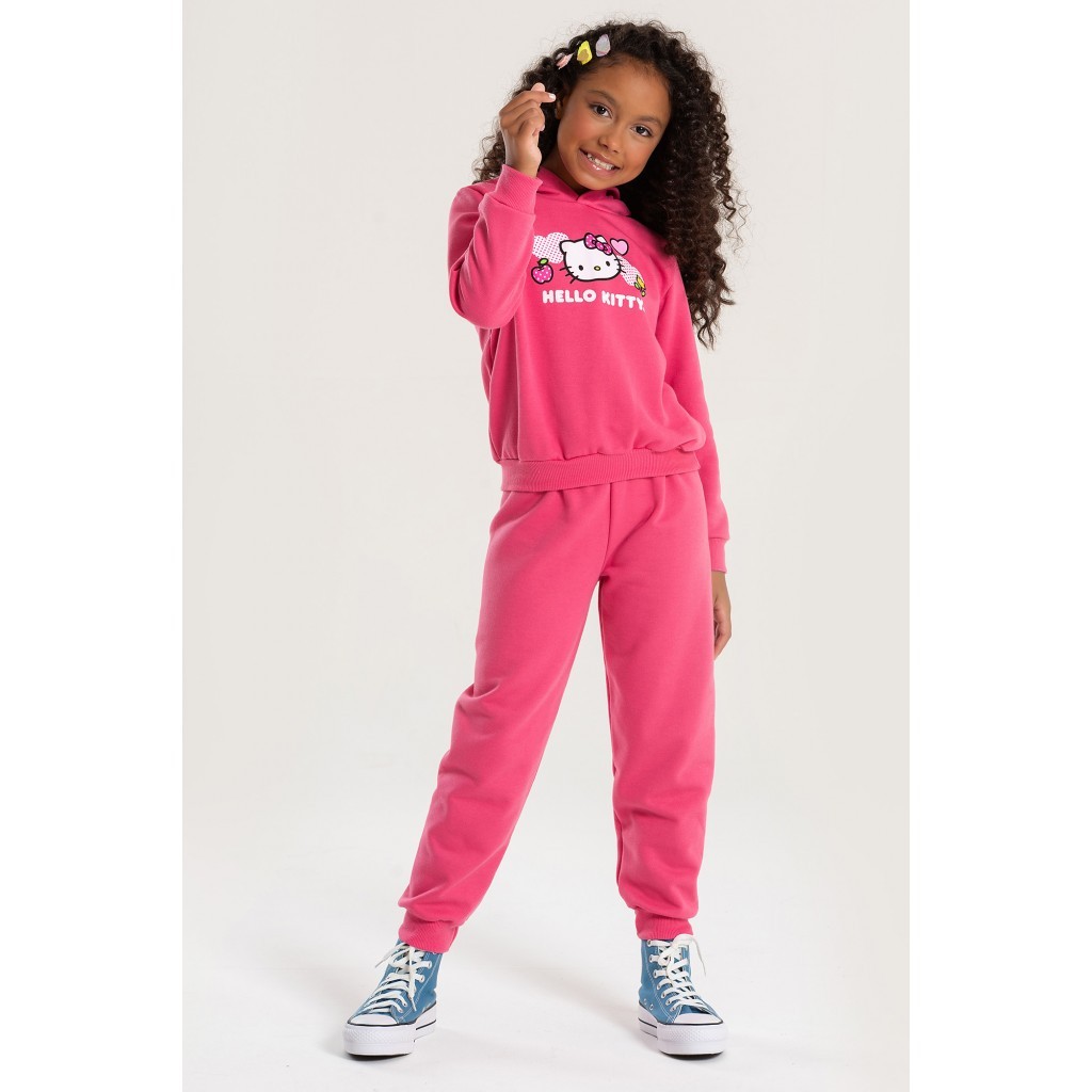 Conjunto Feminino Infantil Gatinha De Poá - Hello Kitty em Oferta na Shopee