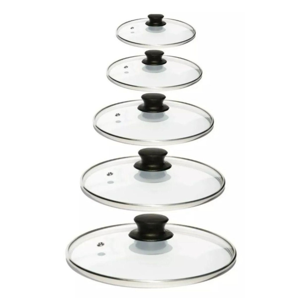 Jogo Tampa de Vidro 16 a 24 Original Panela Caçarola Frigideira em Oferta na Shopee