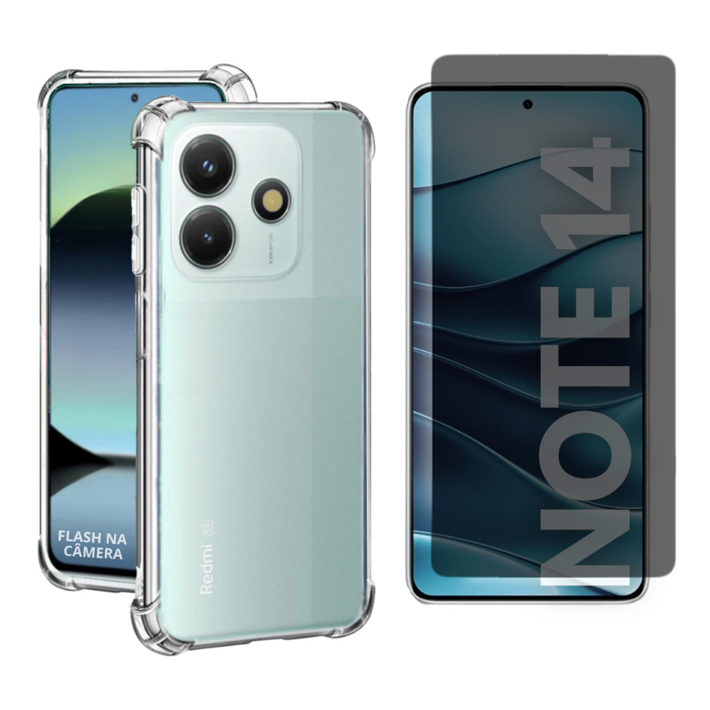 Capa Case Capinha Anti Impacto Compatível Com Redmi Note 14 4G + Película 3D Pri