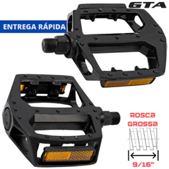 Par Pedal Alumínio Plataforma Bike Rosca Grossa 9/16 Esfera