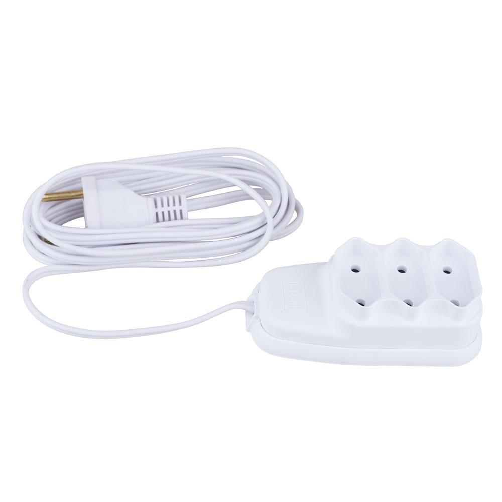 Extensão 2.5m 2P Ilumi 17831 Branca - Home Appliances
