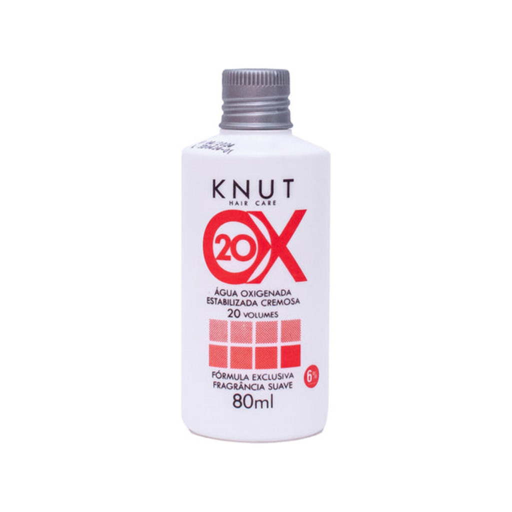 Água Oxigenada Estabilizada Cremosa 20 volumes (6%) Knut 80ml em Oferta na Shopee