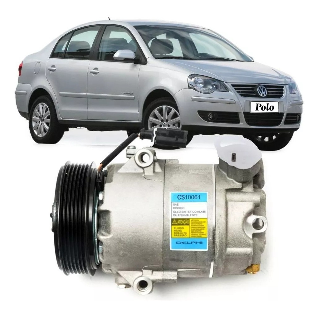 Compressor Ar Polo 1.6 2003 A 2011 Original Delphi em Oferta na Shopee