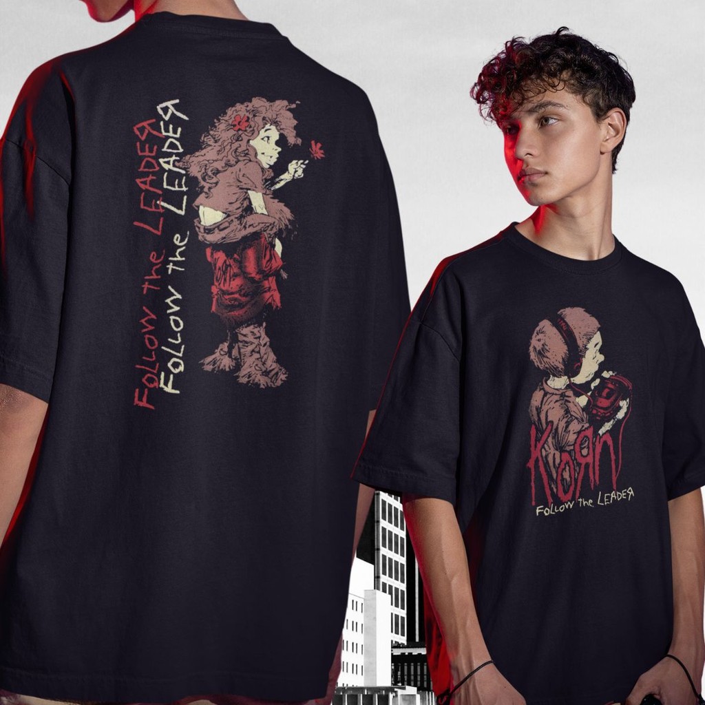 Camiseta Korn Banda Nu Metal Álbum Follow The Leader Full Camisa Vintage 100% Algodão Blusa Unissex em Oferta na Shopee
