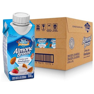 Caixa 12un Creme Vegano com Amendoas Almond Breeze 200g em Oferta na Shopee