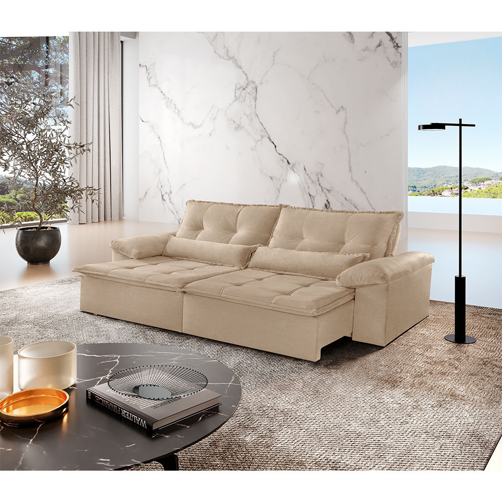 Sofá Parma Linho 03 Lugares 02 Módulos de 80cm B25cm Meu Sofá Online