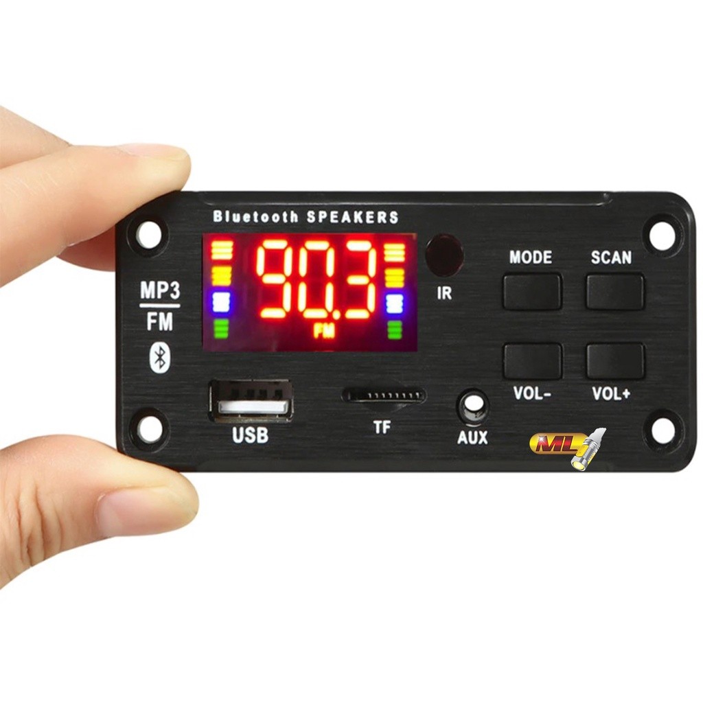 2 Sem fio bluetooth 5.0 mp3 wma decodificador placa módulo de áudio usb tf aux fm módulo de rádio áudio