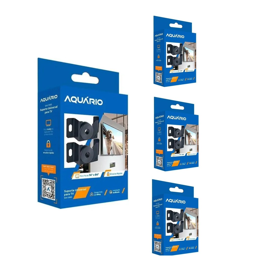 Suporte Fixo Universal Para TV 14 a 84 Polegadas LCD LED Monitor Parede ou Painel Fácil Instalação