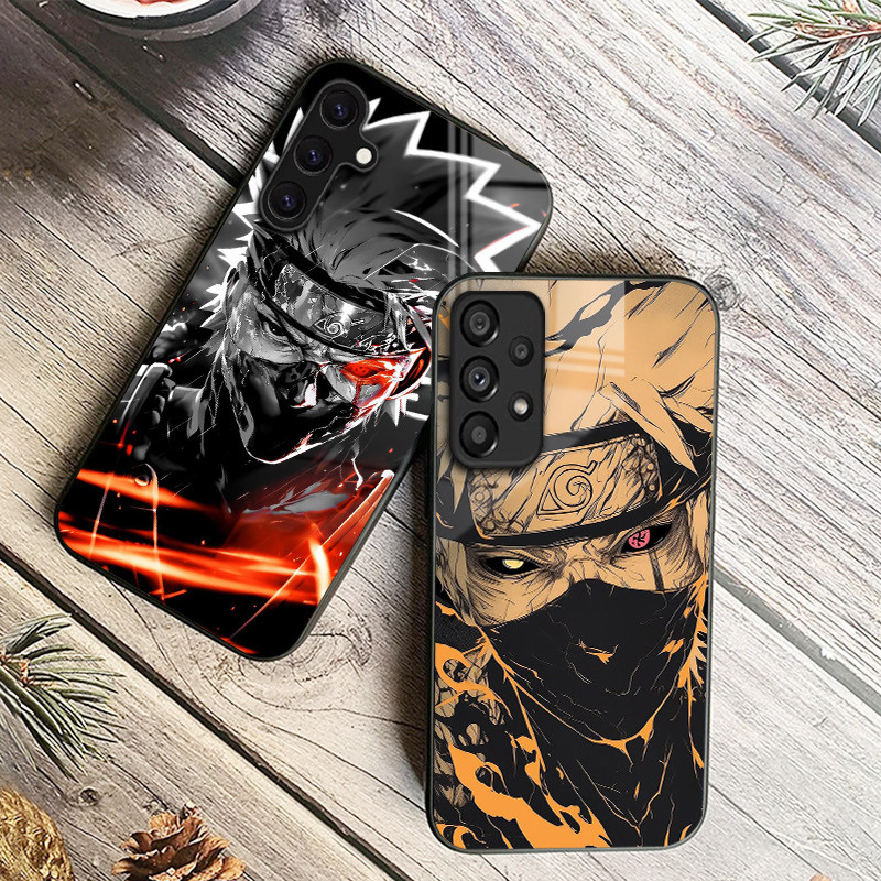 Hatake Kakashi naruto Capa De Telefone De Vidro Para Samsung Galaxy A14 A16 A30 A22 A32 A33 A34 A40 A42 A55 4G A52 A53 A