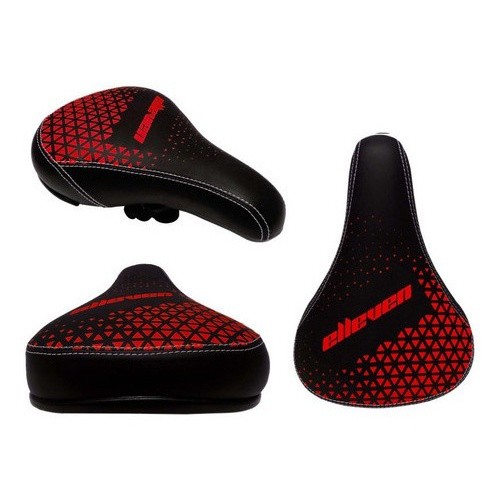 Selim Banco Elleven Bmx Mtb Confortável Preto Vermelho