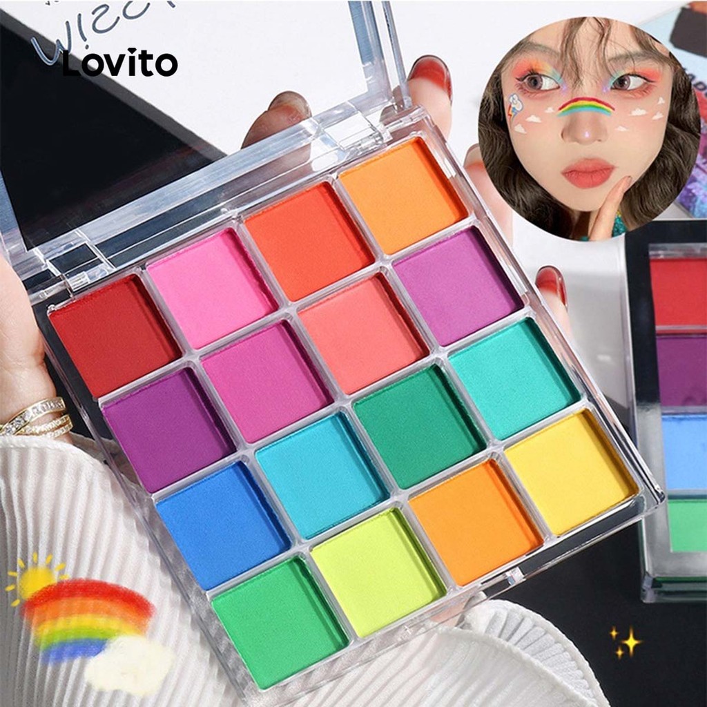Lovito Sombra Casual Simples Para Festa Com Saturação De Cores Brilhantes Para Mulheres LCS09174 em Oferta na Shopee