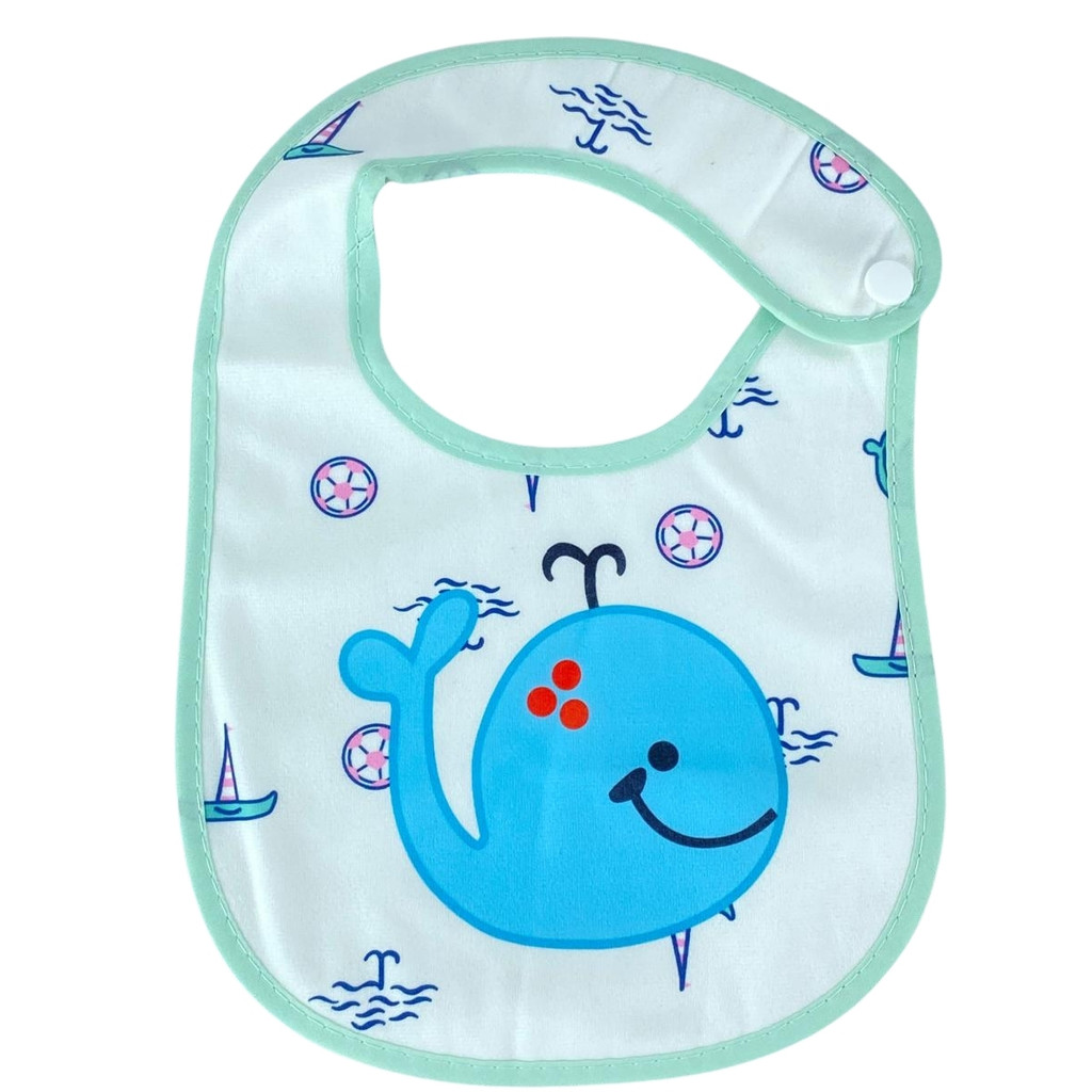 Babador de Baleia para Bebê Impermeável 100% Algodão Castela em Oferta na Shopee