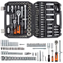 Kit Jogo de Ferramentas Com Maleta Chaves E Soquetes 94 Peças Sparta Oficina Automotiva