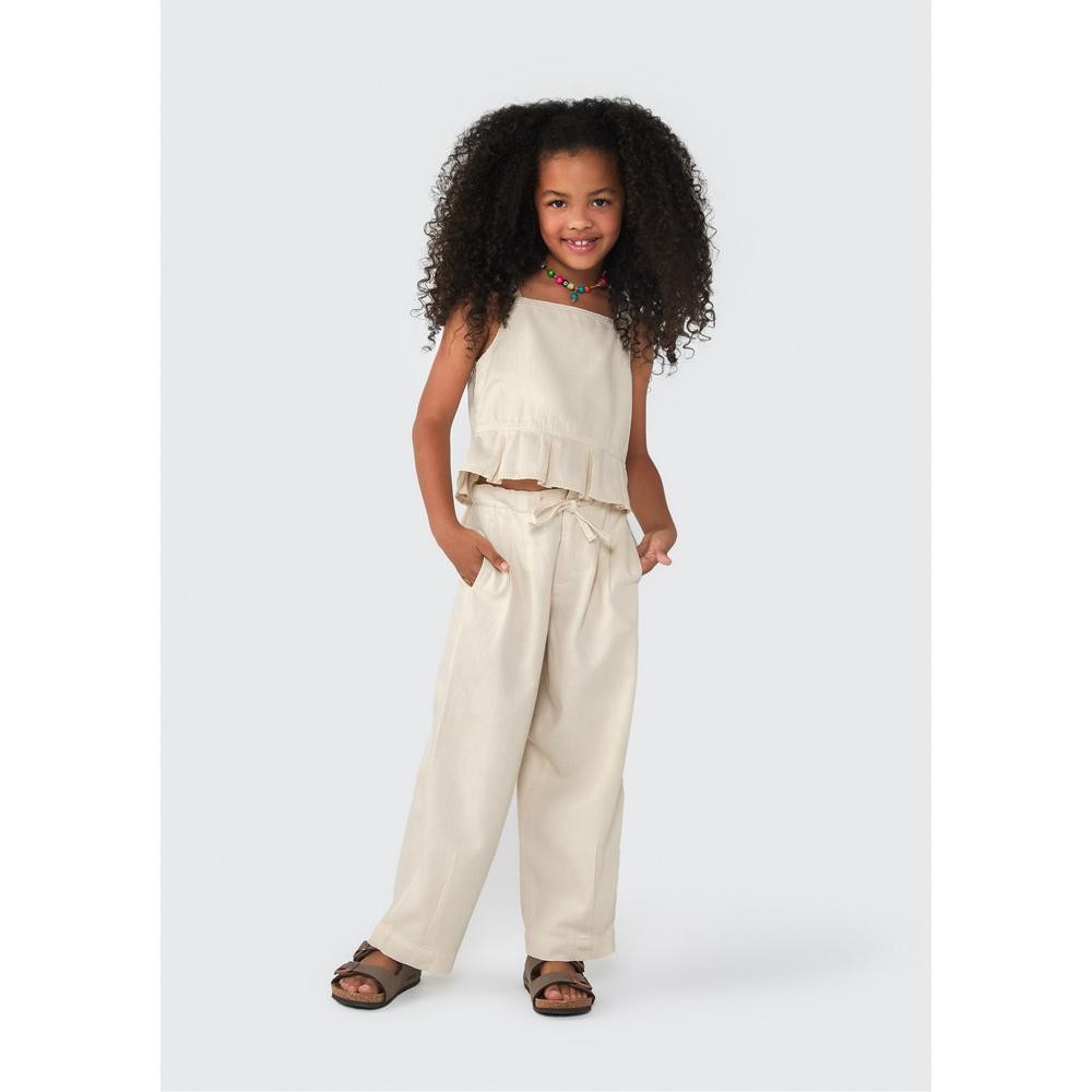 Calça Infantil Menina Slouchy Em Sarja Hering Kids